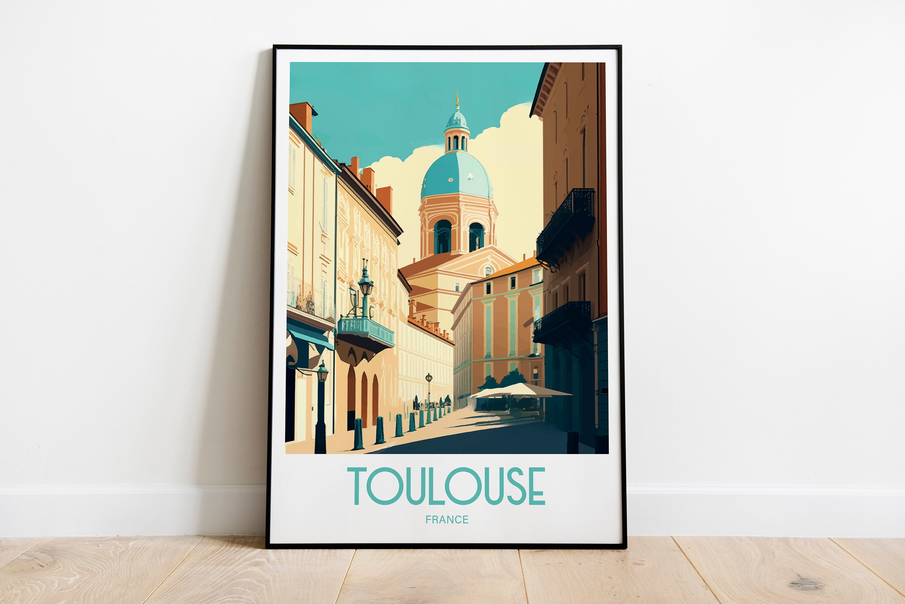 Toulouse Travel Print Wall Art Toulouse France Wall Hanging Home Decoration Toulouse France Gift Art Lovers Print Toulouse France Scenic Art