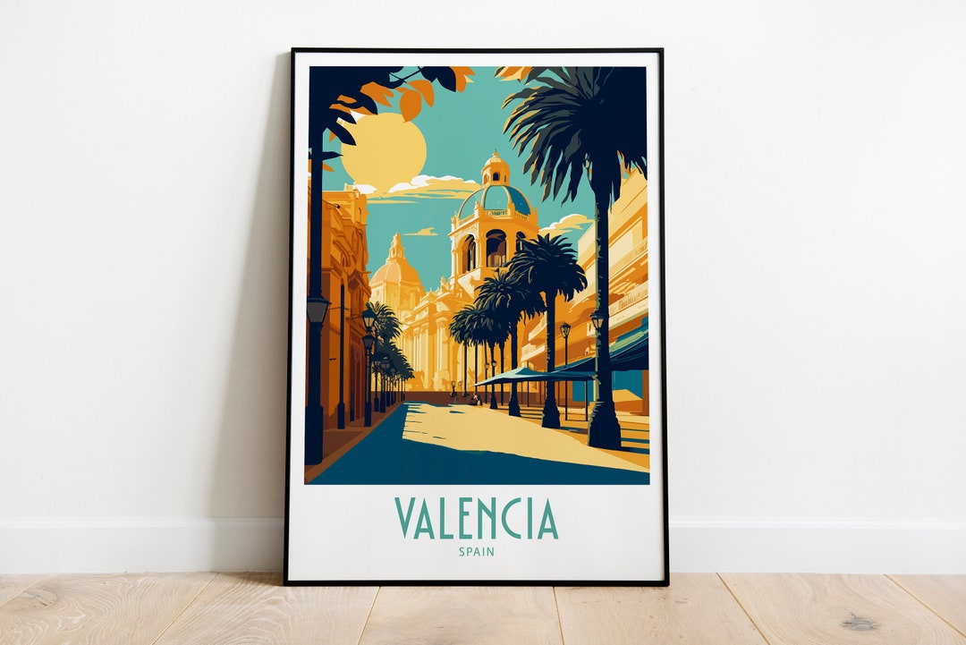 Valencia Travel Print Wall Art Valencia Spain Wall Hanging Home