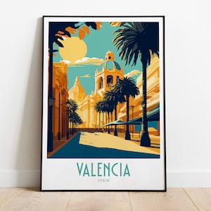 Valencia Travel Print Wall Art Valencia Spain Wall Hanging Home Decoration Valencia Spain Gift Art Lovers Art Valencia Wall Decor Travel Art