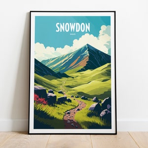 Wales Mountains UK Travel Print | UK Landmark Travel Art | Wales Mountains Travel Print | Wales Landmark | Wales Mountains Travel Poster