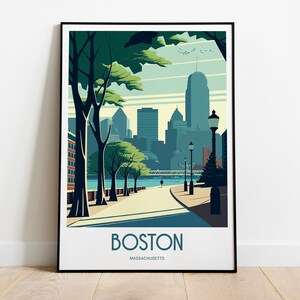 Boston Print | Boston Poster | Boston Art | Boston Wall Art | Massachusetts Print | Boston Art Print | Boston Skyline | Boston Gift