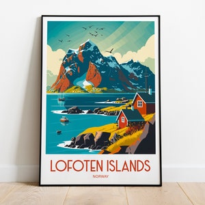 Lofoten Islands Travel Print Wall Art Lofoten Islands Norway Wall Hanging Home Decoration Lofoten Islands Gift Art Lovers Wall Art Print
