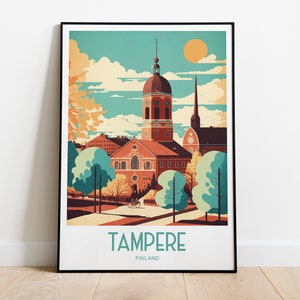 Tampere Travel Print Wall Art Tampere Finland Wall Hanging Home Decoration Tampere Finland Gift Art Lovers Print Tampere Finland Art Tampere