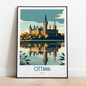 Ottawa Castle Travel Print | Canada Castle Travel Art | Ottawa Castle Canada Travel Print | Ottawa Print | Canada Travel Poster