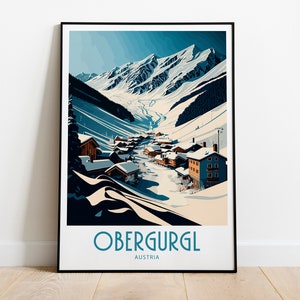 Impressão de viagem Obergurgl Arte de parede Obergurgl Áustria Decoração de parede para casa Obergurgl Áustria Presente Amantes da arte Impressão de parede Obergurgl