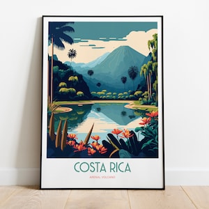 Arenal Volcano Travel Print | Costa Rica Travel Art | Arenal Volcano Travel Print | Costa Rica Print | Costa Rica Travel Poster