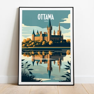 Ottawa Castle Travel Print | Canada Castle Travel Art | Ottawa Castle Canada Travel Print | Ottawa Print | Canada Travel Poster