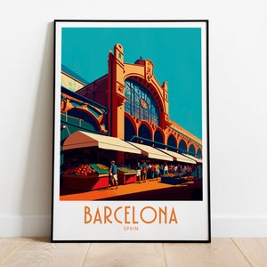 Barcelona Travel Print Wall Art Barcelona Wall Hanging Home Decoration Barcelona Spain Gift Art Lovers Wall Art Print Barcelona Décor Poster
