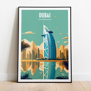 Dubai Travel Print | Burj Al Arab Travel Art | Dubai Travel Print | Dubai Hotel | Dubai Travel Poster
