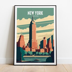 New York Poster | New York Travel | New York Skyline | Nyc Print | Nyc Poster | New York Gift | New York Travel Art | New York City Print