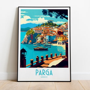 Parga Travel Print Wall Art Parga Greece Wall Hanging Home Decoration Parga Greece Gift For Art Lovers Parga Greece Decor Parga Wall Decor