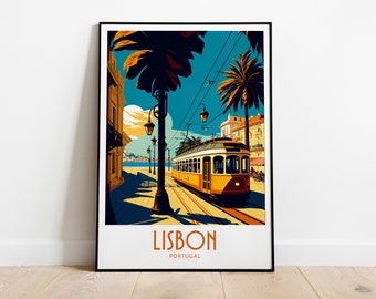 Lisbon Travel Print Wall Art Lisbon Portugal Wall Hanging Home Decoration Lisbon Portugal Gift Art Lovers Wall Art Print Lisbon Portugal