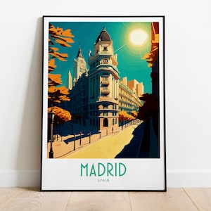 Madrid Travel Print Wall Art Madrid Spain Wall Hanging Home Decoration Madrid Spain Gift Art Lovers Wall Art Print Madrid Spain Scenic Art