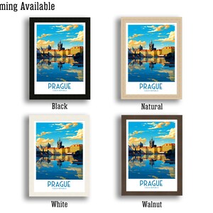 Wee Blue Coo Grußkarte ‚Prag Skyline‘ – 15x15 Cm, Premium-Karton, Mit Personalisierbarer Innenseite