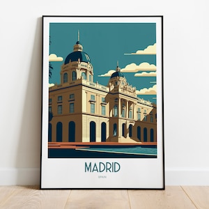 Madrid Spain Travel Print | Madrid Spain City Travel Art | Madrid Spanish City Travel Print | Capital City Spain Print |  Madrid City Poster