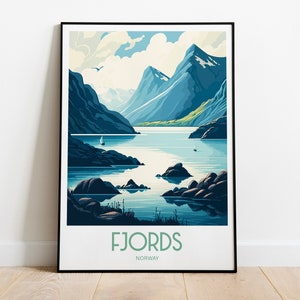Fjords Travel Print Wall Art Fjords Norway Wall Hanging Home Decoration Fjords Gift Art Lovers Print Fjords Norway Wall Art Decor Fjords