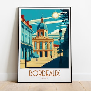 Bordeaux Travel Print Bordeaux Poster Bordeaux France Home Decor Landscape Art Print Bordeaux France Wall Art Gift Bordeaux Scenic Art Print