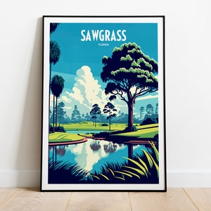 Tpc Sawgrass | Sawgrass | Golf Print | Golf Course | Golf Art | Golf Decor | Tiger Woods | Golf Poster | Golf Gifts for Men | Golf Art Print