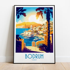 Bodrum Travel Print Wall Art Bodrum Turkey Wall Hanging Home Decoration Bodrum Turkey Gift Art Lovers Bodrum Poster Art Bodrum Turkey Decor