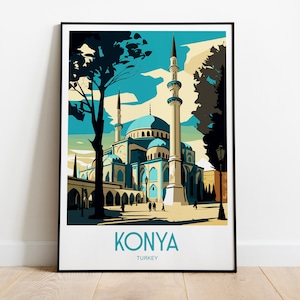 Konya Travel Print Wall Art Konya Turkey Wall Hanging Home Decoration Konya Turkey Gift Art Lovers Print Konya Turkey
