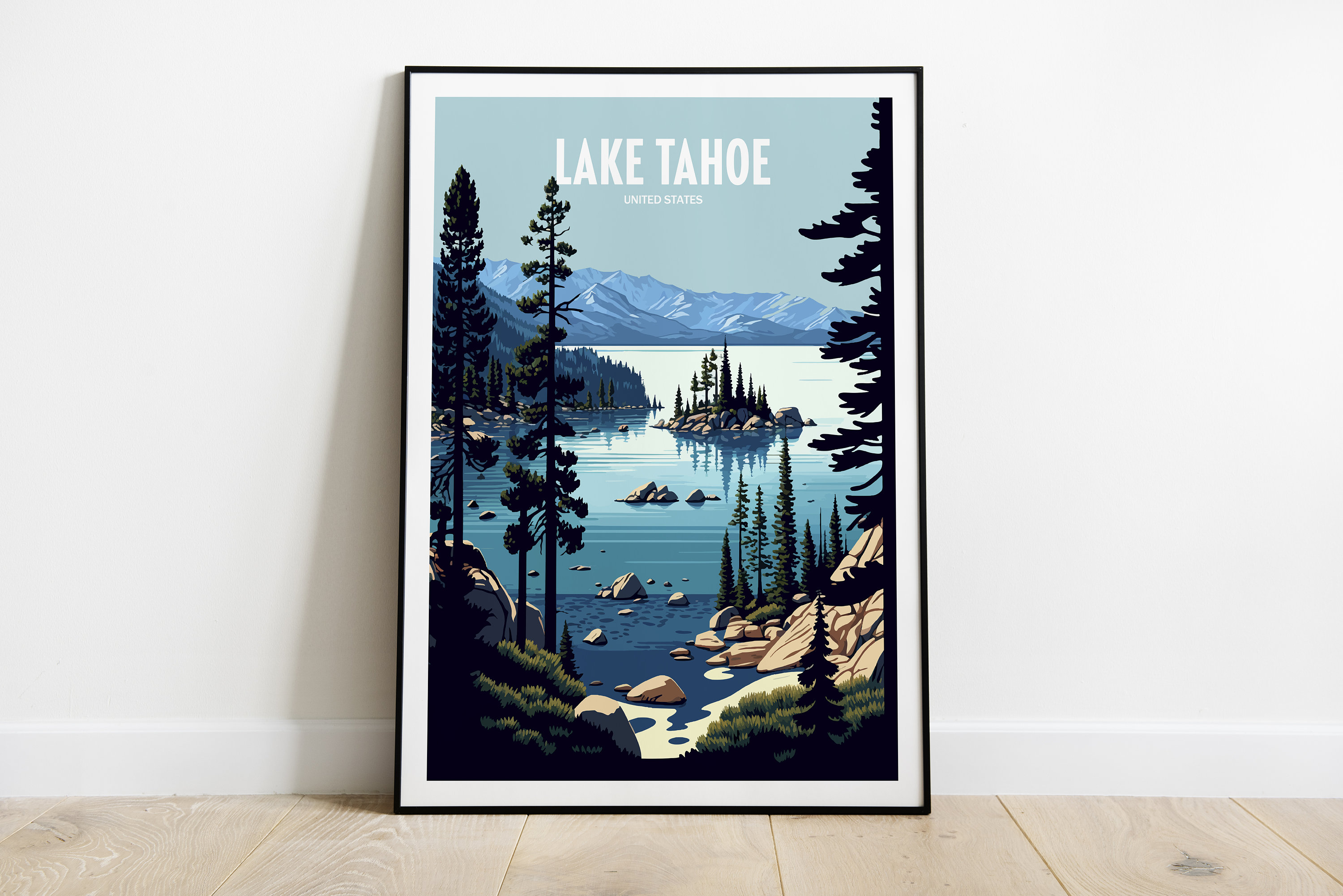 Lake Tahoe Print Lake Tahoe Poster Lake Tahoe Wall Art Etsy