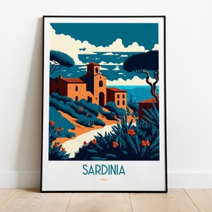 Sardinia Italy Travel Print | Sardinia Island Travel Art | Sardinia Italian Island Travel Print | Italian Island Print | Sardinia Sea Print