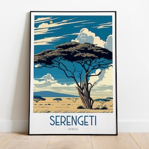 Serengeti Africa Travel Poster For Serengeti Birthday Gift For Travel Print Lovers Serengeti Travel Poster Birthday Gift Serengeti Africa