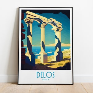 Delos Reise Print Wandkunst Delos Griechenland Wandbehang Dekoration Delos Griechenland Geschenk Kunstliebhaber Kunst Delos Griechenland Dekor Wandkunst Geschenk