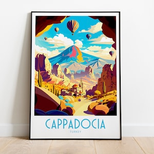 Cappadocia Travel Print Wall Art Cappadocia Turkey Wall Hanging Home Decoration Cappadocia Turkey Gift Art Lovers Cappadocia Poster Art
