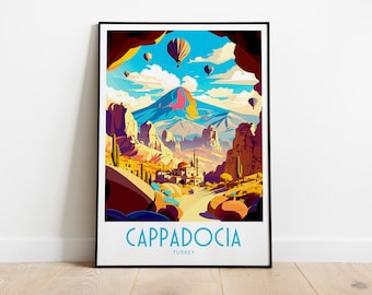 カッパドキア トルコ 山の風景 水彩画 - Etsy 日本