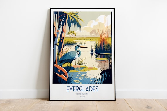 Everglades Print | Everglades Poster | National Park Poster | Everglades | National Park Print | Everglades Art | Everglades Wall Art