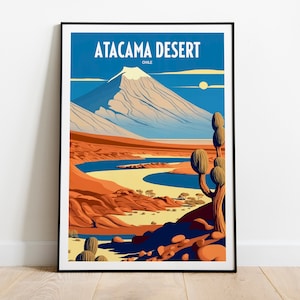 Atacama Desert Travel Print Wall Art Chile Travel Poster Gift For Chile Scenery Wall Art Atacama Desert Wall Art Gift For Chile Atacama