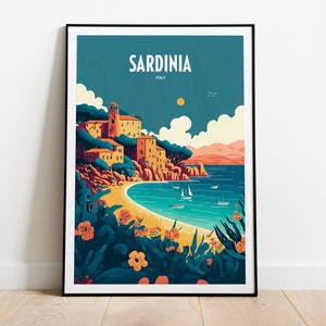Sardinia Italy Travel Print | Sardinia Island Travel Art | Sardinia Italian Island Travel Print | Italian Island Print | Sardinia Sea Print