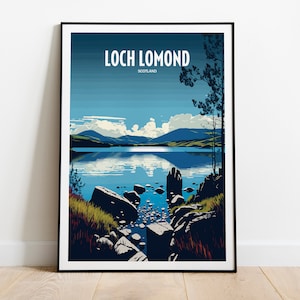 Loch Lomond Digital Travel Print | Scotland Travel Art | UK Travel Print | Loch Lomond Travel Poster | Loch Ness Travel Print