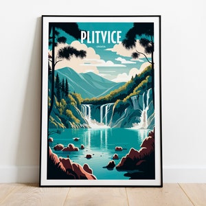 Plitvice National Park Travel Print | Plitvice National Park | National Park Travel Print | Plitvice National Park Print | Travel Poster