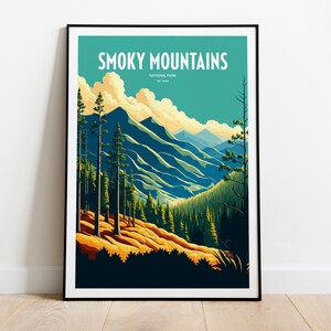 Rauchige Berge | Nationalpark Poster | Toller Rauchberg | Nationalpark Poster | Toller Smoky | Nordcarolina | Smoky Mountains Kunst
