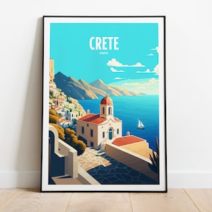 Crete Greece Travel Print | Crete Greece Seaside Travel Art | Crete Travel Print | Greece Landmark Print | Crete Greece Travel Poster