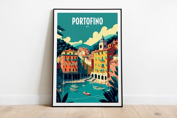 Portofino | Portofino Poster | Portofino Print | Italian Riviera | Italy Poster | Portofino Italy | Portofino Art | Portofino Wall Art