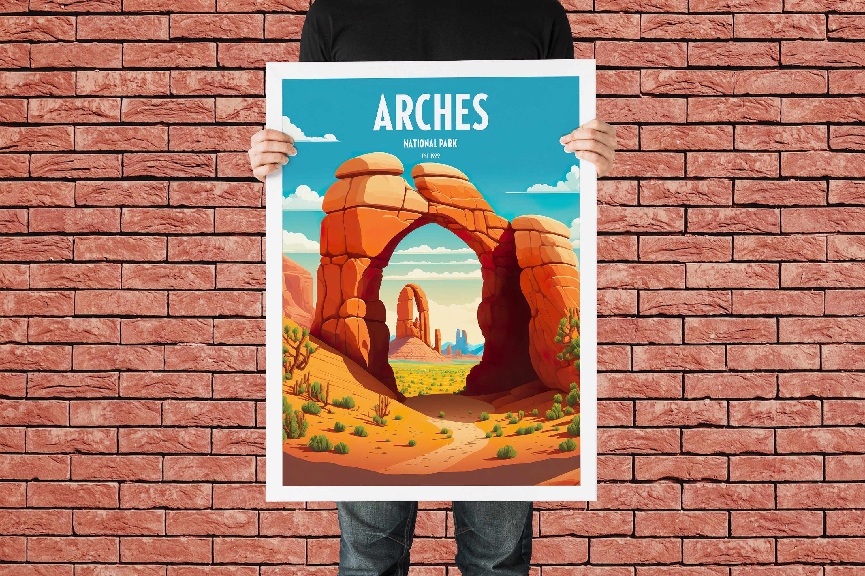 Discover Parc National Arches Vintage Voyage Poster