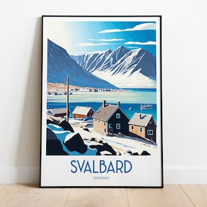 Impressão de viagem de Svalbard Arte de parede Svalbard Noruega Decoração de parede para casa Presente de Svalbard Amantes da arte Impressão Svalbard Noruega Decoração de parede