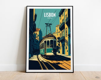 Lisbon Portugal Travel Print | Portugal Travel Art | Lisbon Tram Travel Print | Portugal City Travel Print | Lisbon Tram Travel Poster