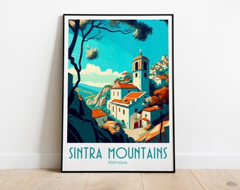Impresión de viaje de Sintra, arte de pared, colgante de pared de Sintra, Portugal, decoración del hogar, regalo de Sintra, Portugal, amantes del arte, arte de Sintra, Portugal, decoración de pared