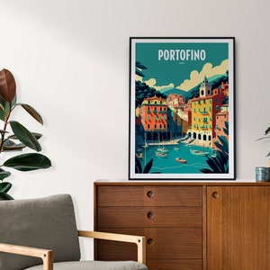 Portofino | Portofino Poster | Portofino Print | Italian Riviera | Italy Poster | Portofino Italy | Portofino Art | Portofino Wall Art image 4