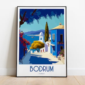 Bodrum Turkey Travel Print Wall Art Bodrum Travel Poster Gift For Bodrum Scenery Wall Art Bodrum Turkey City Wall Art Gift For Bodrum Turkey