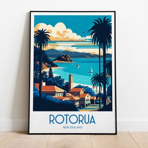 Rotorua Print Rotorua New Zealand Home Decor Landscape Art Rotorua New Zealand Wall Art for New Zealand Enthusiast Gift Wall Hanging Rotorua
