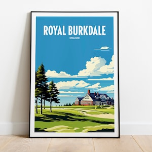 Royal Burkdale | Golf Course Print | Golf Poster | Golf Art | Golf Course | Golf Gifts for Men | Golf Course Map | Golf Course Prints | Golf