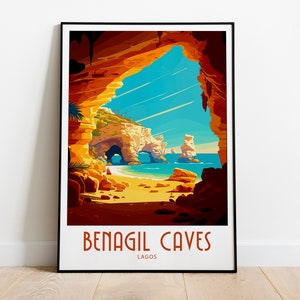Lagos Travel Print Wall Art Benagil Caves Wall Hanging Home Decoration Lagos Gift Art Lovers Wall Art Print Lagos Portugal Décor Poster Art