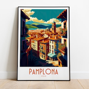 Pamplona Travel Print Wall Art Pamplona Spain Wall Hanging Home Decoration Pamplona Spain Gift Art Lovers Art Pamplona Spain Wall Art Decor