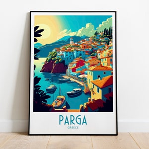 Parga Travel Print Wall Art Parga Greece Wall Hanging Home Decoration Parga Greece Gift For Art Lovers Parga Greece Decor Parga Wall Decor