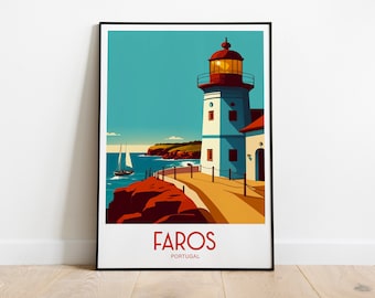 Faros Portugal Travel Print Wall Art Faros Portugal Travel Poster Gift For Faros Scenery Wall Art Faros Portugal City Wall Art Faros Gift